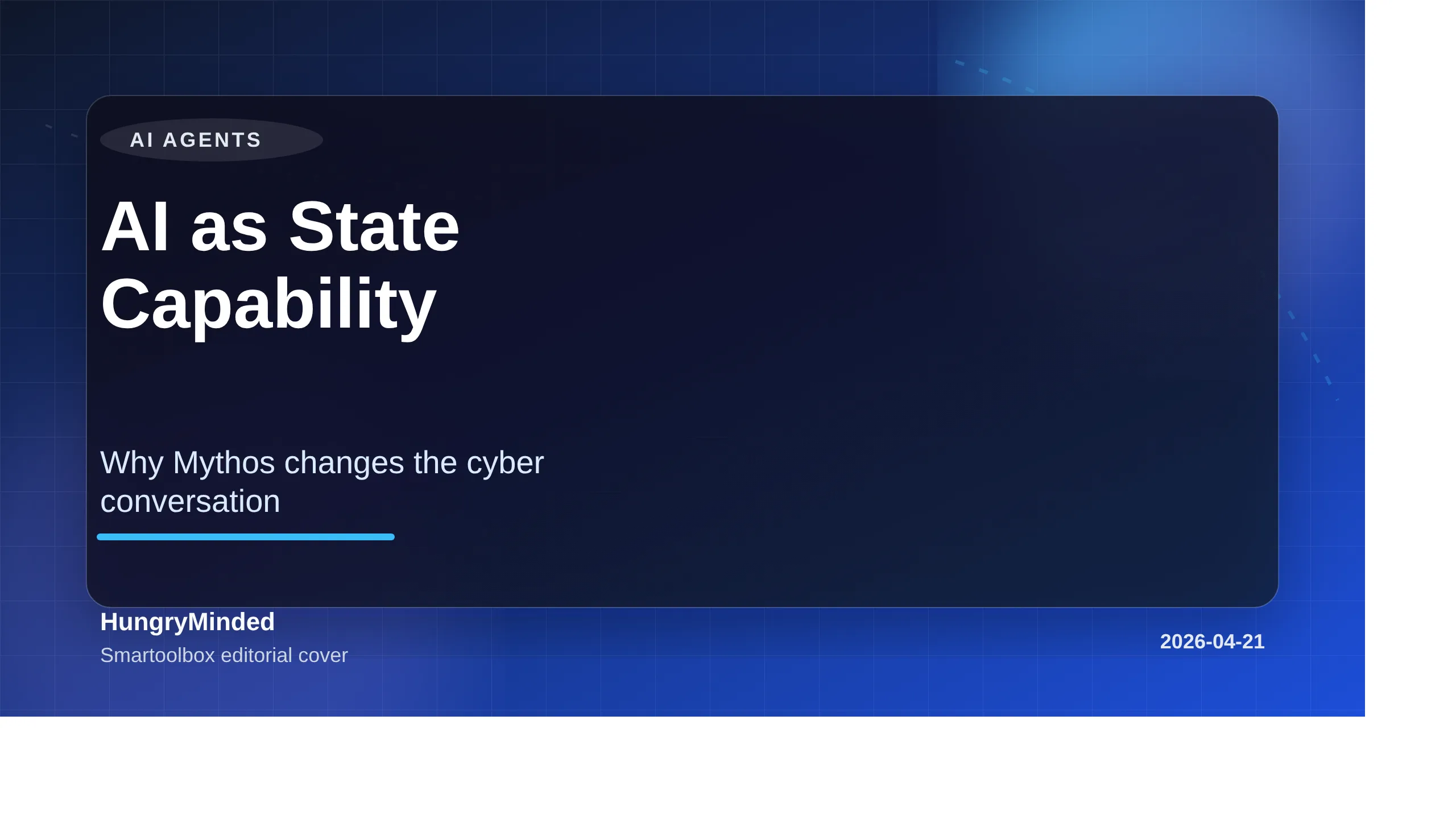 Cover image reading AI as State Capability with subtitle Why Mythos changes the cyber conversation