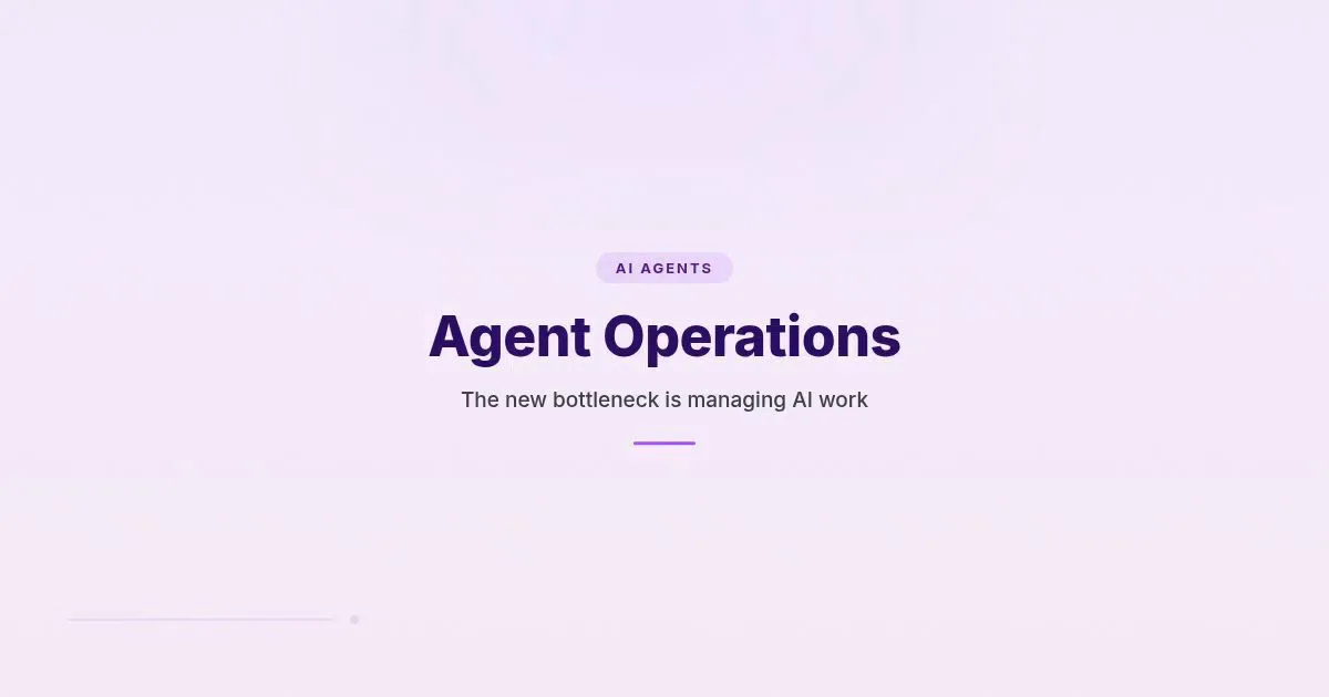 Branded HungryMinded cover reading Agent Operations with a subtitle about managing AI work.