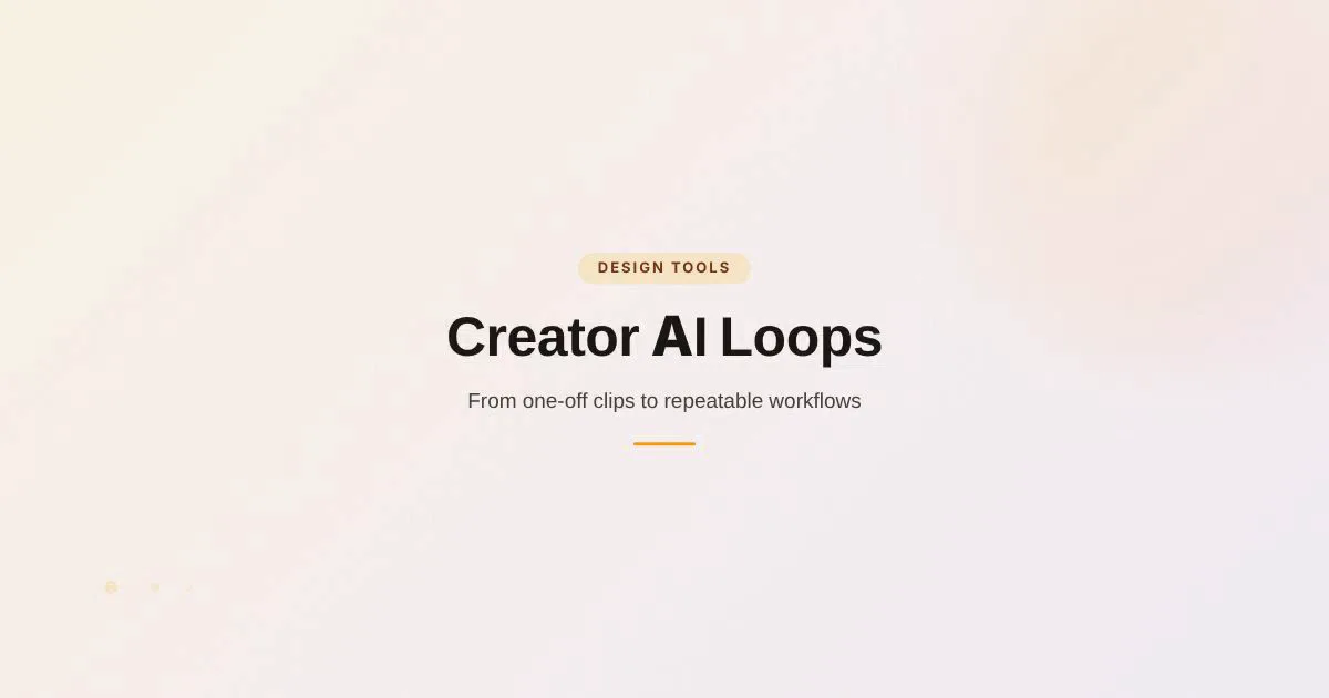 A branded HungryMinded cover reading Creator AI Loops with a subtitle about repeatable workflows.