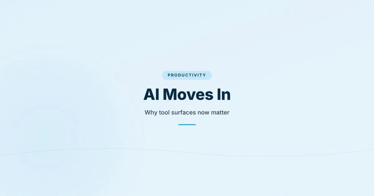 Branded HungryMinded cover reading AI Moves In for an article about AI tools entering daily workflows.